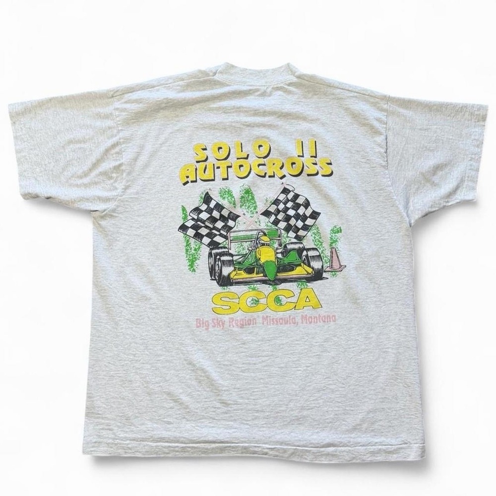 Vintage 90s Autocross SCAA Big Sky Region Montana Racing T-shirt XL FOTL USA